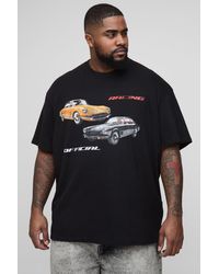Boohoo - Camiseta Plus Oversize Con Estampado Gráfico De Coche Vintage - Lyst