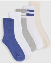 Boohoo - Striped Sports Socks 5 Pack - Lyst