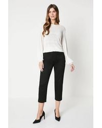 Wallis - Side Zip Stretch Crop Pants - Lyst