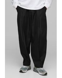 Boohoo - Elasticated Waist Balloon Fit Pleated Front Pants - Lyst
