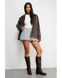 Warehouse - Chiffon Bubble Hem Micro Short - Lyst
