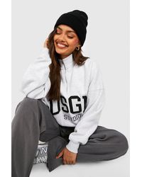 Boohoo - Basic Rib Beanie - Lyst