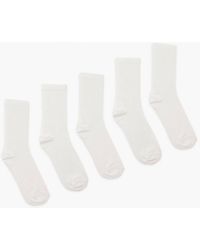 Boohoo - White Sports Socks 5 Pack - Lyst
