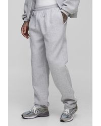 BoohooMAN - Tall Straight Leg Boucle Elasticated Waist Trousers - Lyst