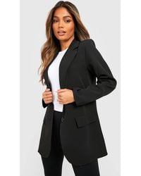 Boohoo - Basic Woven Single Breasted Fitted Blazer - Lyst