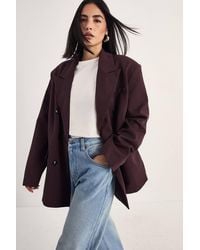 Nasty Gal - Tailored Double Breasted Oversized Blazer - Lyst