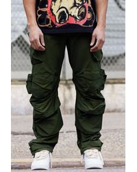 Boohoo - Parachute Multi Pocket Fixed Waist Trouser - Lyst