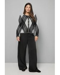 Wallis - Argyle Cardigan - Lyst