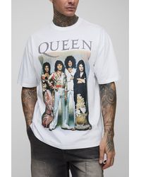 BoohooMAN - Tall Oversize T-Shirt mit lizenziertem Queen-Print - Lyst