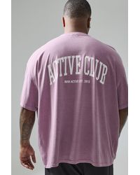 BoohooMAN - Plus Active Oversized Overdyed On More Rep T-shirt - Lyst