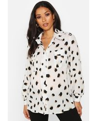 Boohoo Womens Umstandsmode Shirt mit Leopardenmuster - Natur