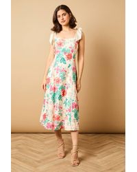 Oasis - Bow Strap Midi Prom Dress - Lyst