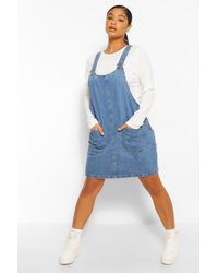 boohoo slouch pocket denim dress
