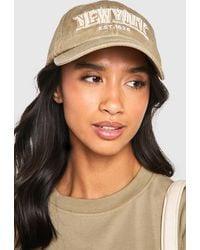 Boohoo - Acid Wash Slogan Cap - Lyst