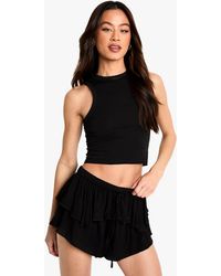 Boohoo - Tall Layered Flippy Short - Lyst