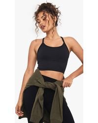 Boohoo - Seamless Rib Longline Sports Bra - Lyst