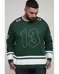 Boohoo - Plus Oversized 13 Mesh Long Sleeve Hockey Top - Lyst