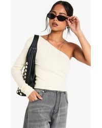 Boohoo - Basics One Shoulder Top - Lyst
