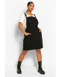 boohoo slouch pocket denim dress