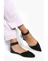 Boohoo Double Buckle Flatform in Black Womens Shoes Flats and flat shoes Flat sandals 