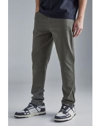 BoohooMAN - Fixed Waist Slim Fit Technical Stretch Pants - Lyst