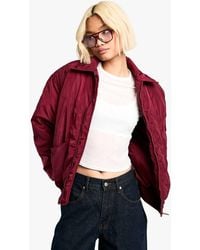 Boohoo - Oversized Bomber Jacket - Lyst