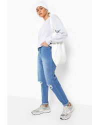 Rabatt 89 % DAMEN Jeans Mom fit jeans Print Weiß/Grün 38 Sfera Mom fit jeans 