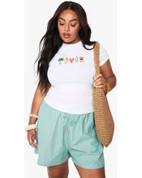 Boohoo - Plus Beach Fitted Tee - Lyst