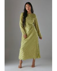 Warehouse - Petite Fluffy Slash Neck Column Midi Dress - Lyst