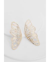 Boohoo - Butterfly Statement Stud Earrings - Lyst