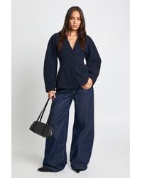 Boohoo - Wool Look Synched Waist Coat - Lyst