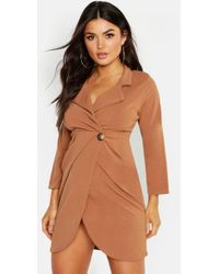 boohoo plus blazer dress