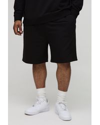 BoohooMAN - Plus 260Gsm Loopback Oversized Drop Crotch Basic Shorts - Lyst