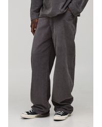 BoohooMAN - Tall Washed Cord Relaxed Fit Trousers - Lyst
