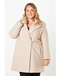 Dorothy Perkins - Curve Teddy Boyfriend Coat - Lyst