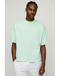 Boohoo - Camiseta Oversize Recta Con Cuello Extendido - Lyst