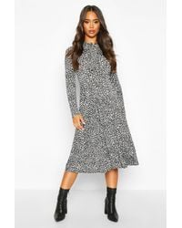 boohoo paisley print midi dress