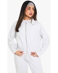 Boohoo - Collared Bomber Jacket - Lyst
