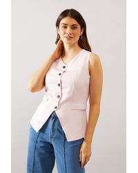 Wallis - Button Through Waistcoat - Lyst