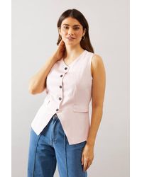Wallis - Button Through Waistcoat - Lyst