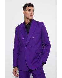 BoohooMAN - Relaxed Fit Double Breasted Blazer - Lyst