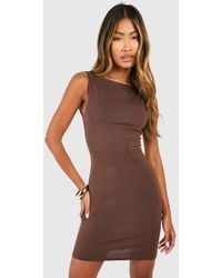 Boohoo - Premium Super Soft Racer Open Back Mini Dress - Lyst