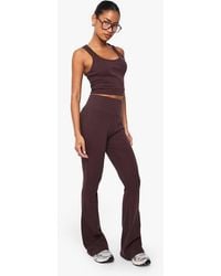 Boohoo - Basics Rib Flared Legging - Lyst