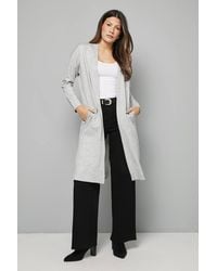 Wallis - Maxi Edge To Edge Pocket Cardigan - Lyst