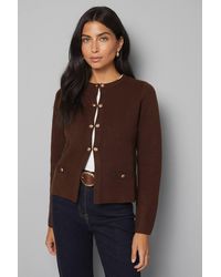 Wallis - Fitted Double Button Knitted Jacket - Lyst