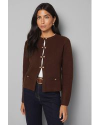 Wallis - Fitted Double Button Knitted Jacket - Lyst