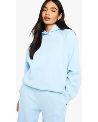 Boohoo - Raglan Seam Oversized Hoodie - Lyst