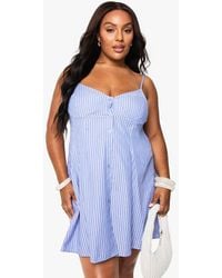 Boohoo - Plus Button Down Smock Dress - Lyst