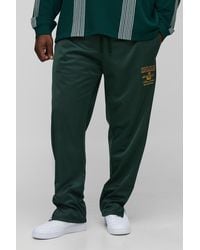 Boohoo - Plus Regular Fit Homme Stripe Tricot Split Hem Joggers - Lyst