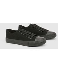Boohoo - Canvas Low Top Sneakers - Lyst